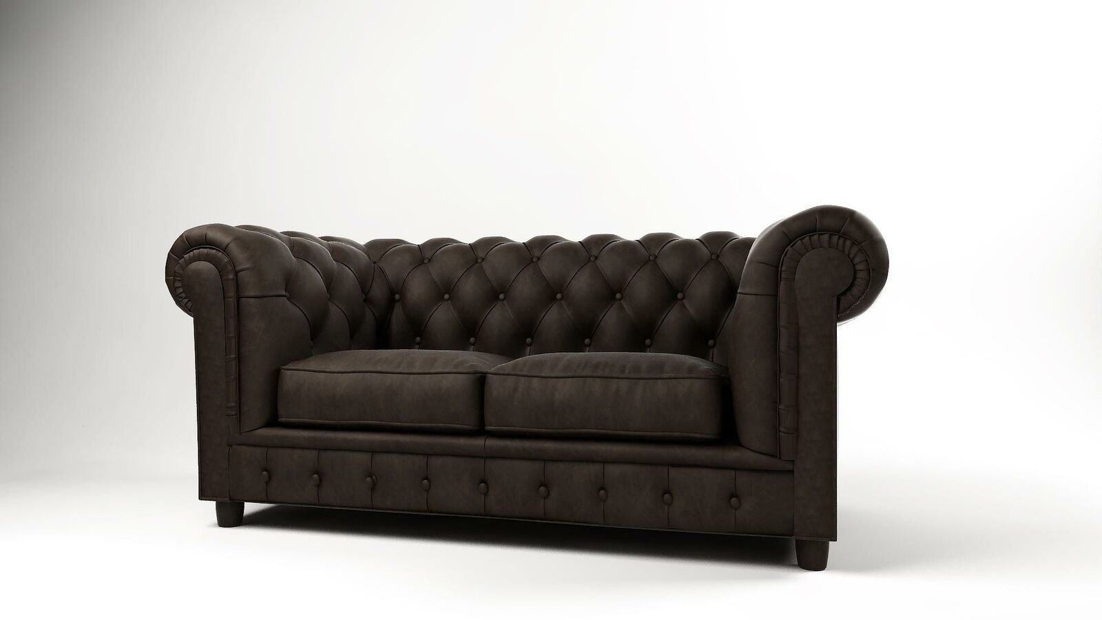 Chesterfield Couch 2 Sitzer Polster Sitz Textil Stoff Couchen Leder Sofas Sofa