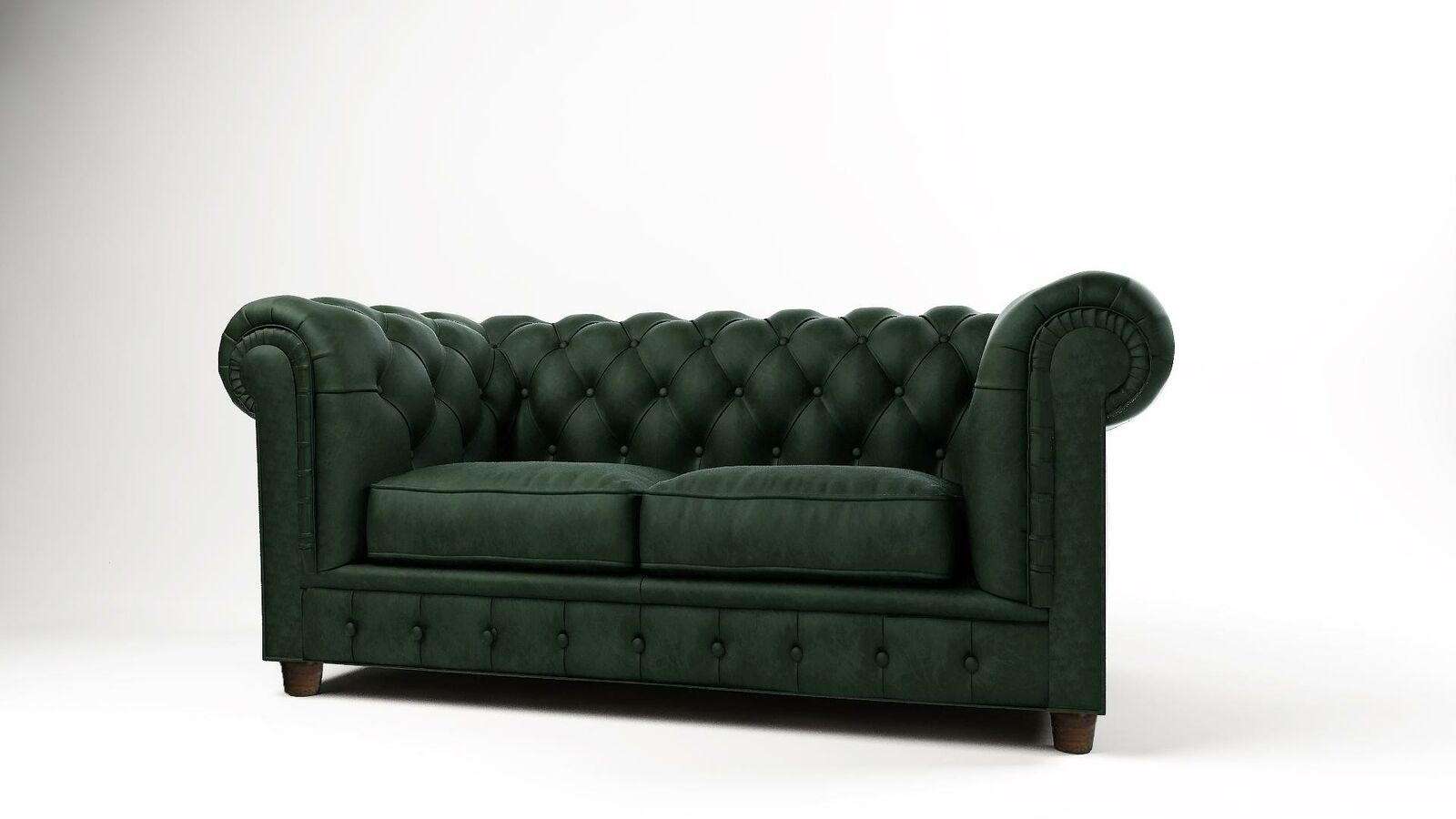 Chesterfield Luxus 2 Sitzer Couch Polster Sofa Leder Stoff Couchen Garnitur Neu