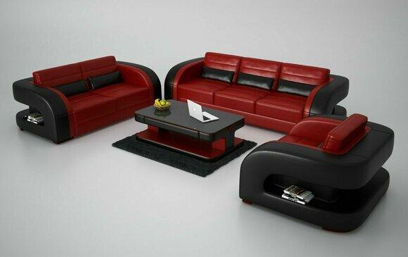 Sofagarnitur 3+2+1 Sitzer Set Modern Design Sofa Polster Couchen Couch