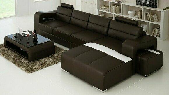 Couch Polster Garnitur Wohnlandschaft Design Ecksofa Leder Neu L Form