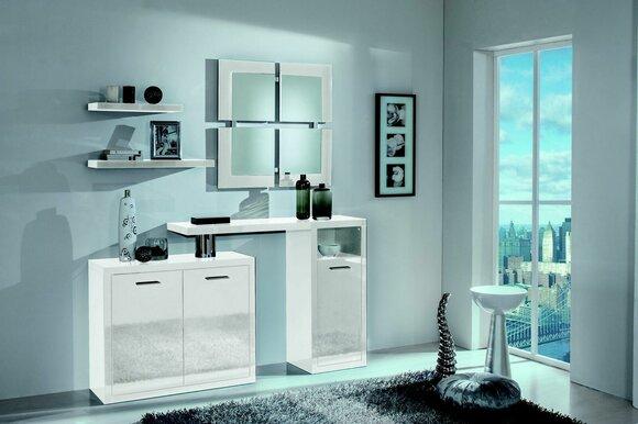 Flur Garderobe Konsole Tisch Eingang Tische Wand Kommoden Hochglanz