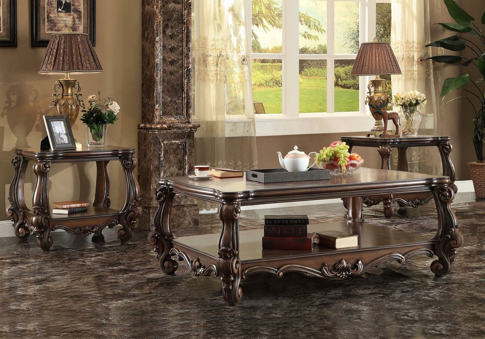 Luxus Couchtisch Echtes Holz Deko Tische Beistell Sofa Tisch Wohnzimmer