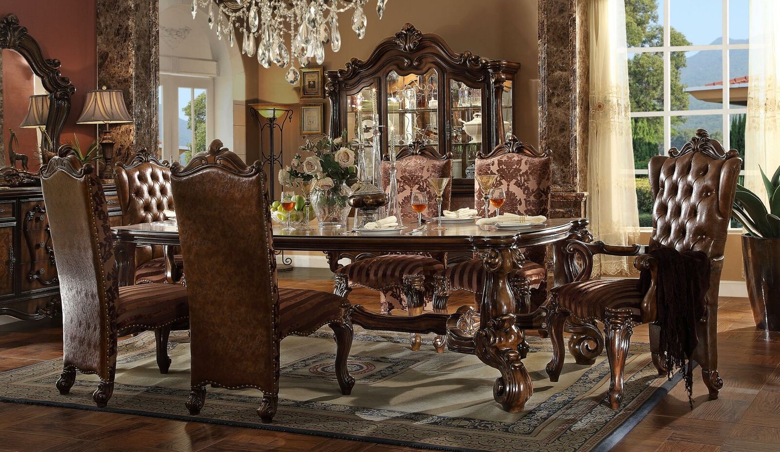 Königlicher Esstisch Tisch Holz Tische Klassische Barock Rokoko Esszimmer