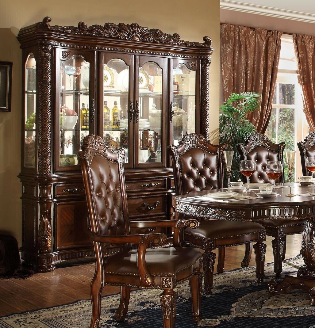 Vitrinen Glas Bar Schrank Haus Schränke Barock Wand Regal Holz Vitrine