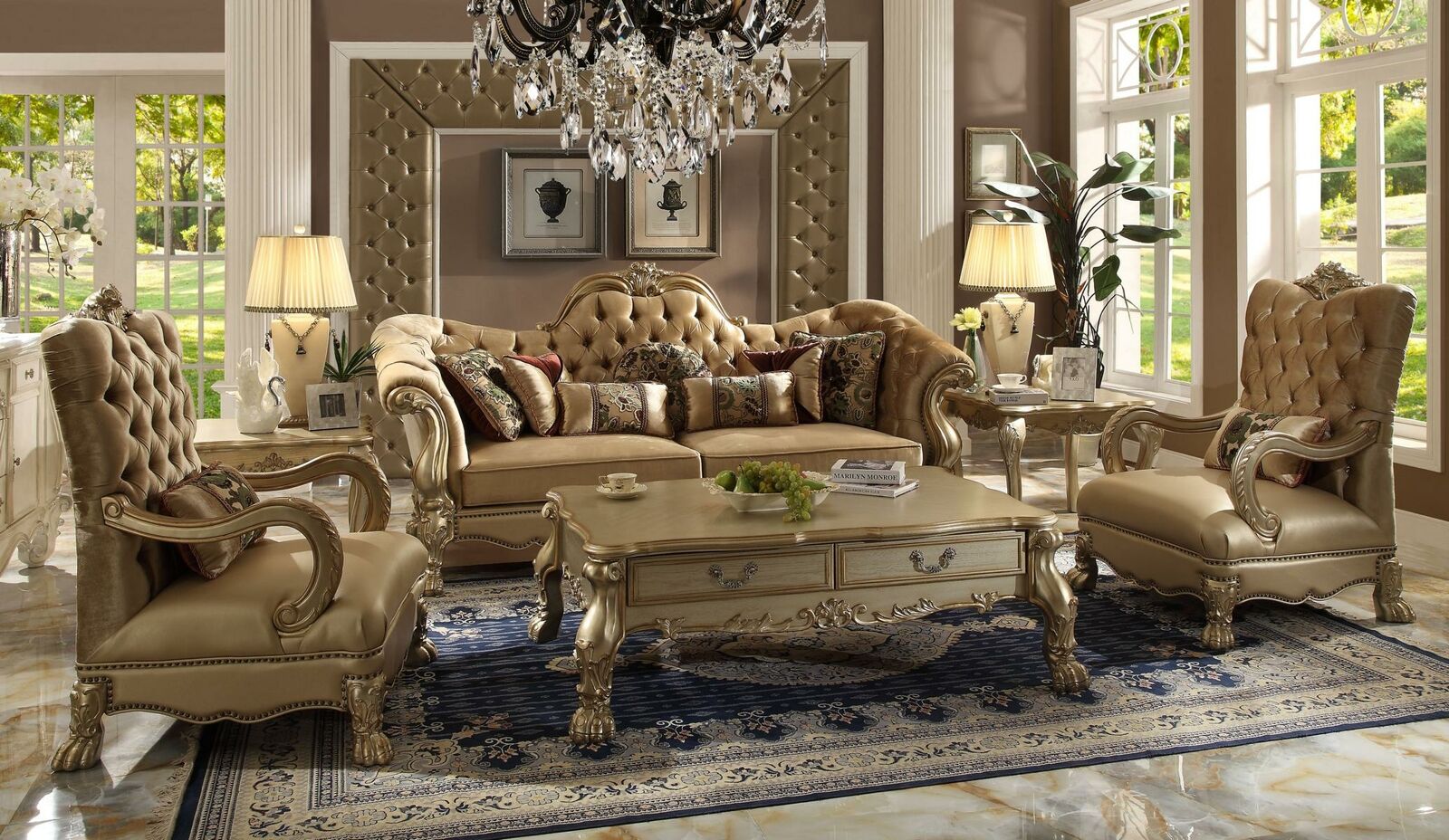 Luxus Möbel Sofagarnitur Couch Sofa Polster 3+1+1 Sitzer mit Couchtisch
