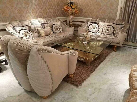 Klassische Sofagarnitur 3+2+1 Barock Rokoko Antik Stil Sofa Couch