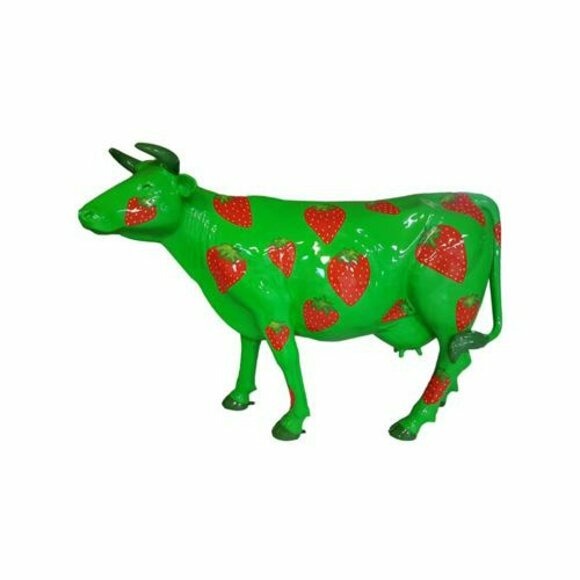 Moderne Figur Kuh Rind Kunststoff Skulptur Statuen Figuren Dekoration