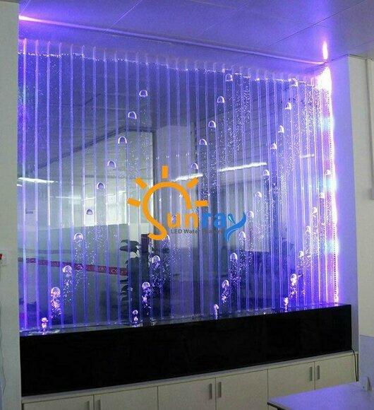 Moderne Trennwand Wasser Dekorative Wände LED Wasserwand Beleuchtete Wand