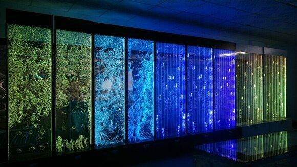 Wandpaneel Wasserblasen LED Wasserwand Dekorative Designer Wasser Wand