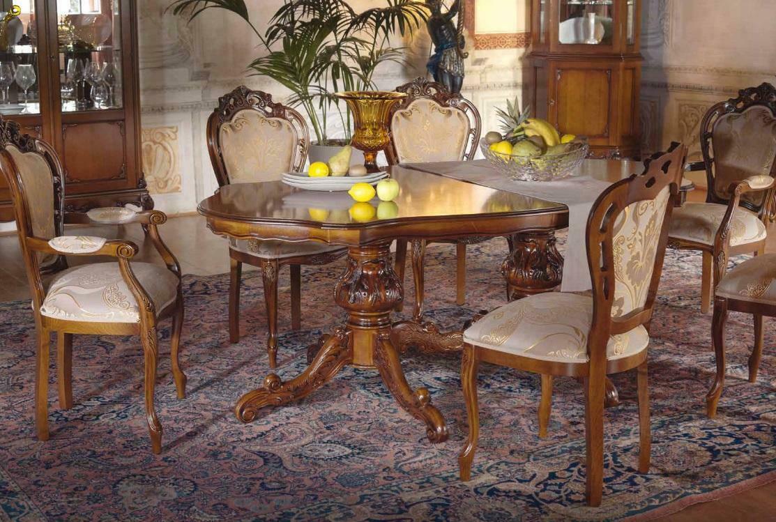 Klassischer Luxus Tisch Holz Tische Barock Rokoko Deko Antik Stil Ess Wohn
