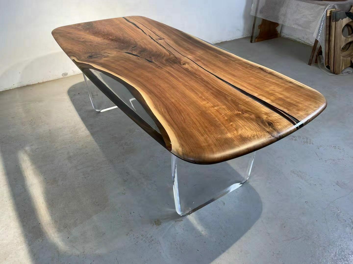 Couchtisch River Tisch Echtes Holz Epoxidharz Flusstisch Tische Massiv