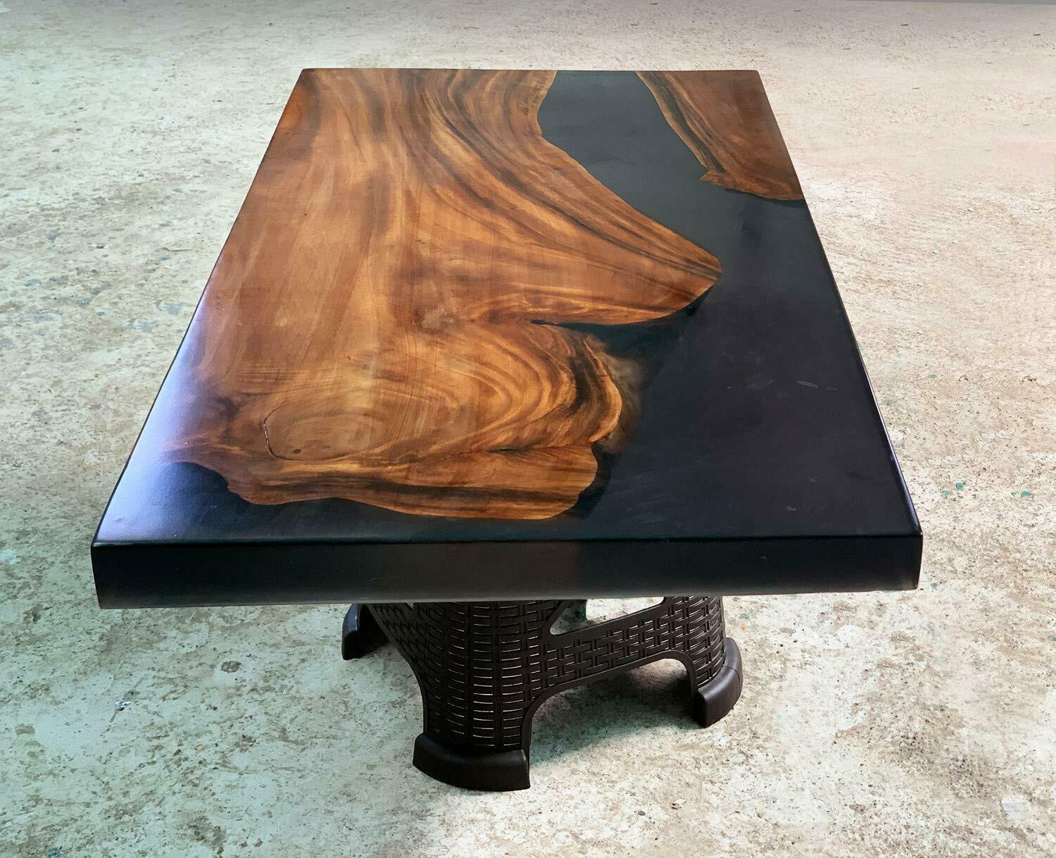 Couchtisch River Tisch Massiv Tische 100x60 Flusstisch Echtes Holz