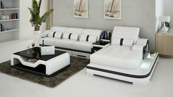 Ecksofa Stoff LForm Bettfunktion Couch Design Polster Textil Leder Eck
