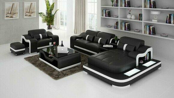 Wohnlandschaft Ecksofa L-Form Sessel Set Garnitur Deko Modern Sofa Leder