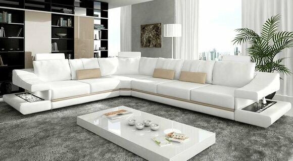 Ledersofa Ecksofa Couch Designer Polster Eckgarnitur Sofa Couchen Sofas