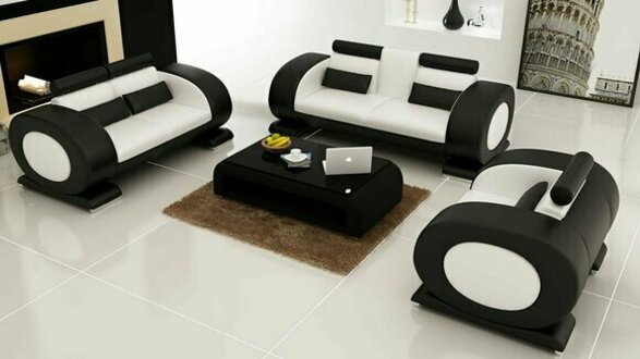 Sofagarnitur Ledersofa Sofa Couchen Set Sofa Polster Couch 3tlg Sessel Sitzer