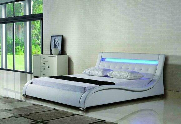 Bett Betten Polster Doppel Ehe Hotel Luxus Leder Deko Moderne Designer