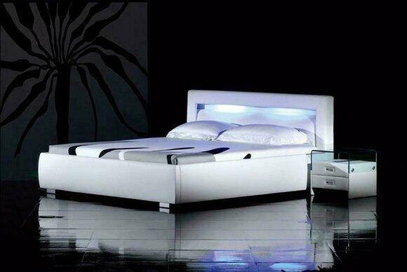 Bett Betten Polster Doppel Ehe Hotel Luxus Leder Moderne Designer