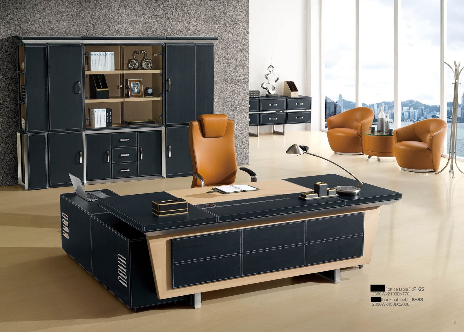 Chef Büro Schrank Akten Schränke Vitrine Luxus Einrichtung Office Kanzlei