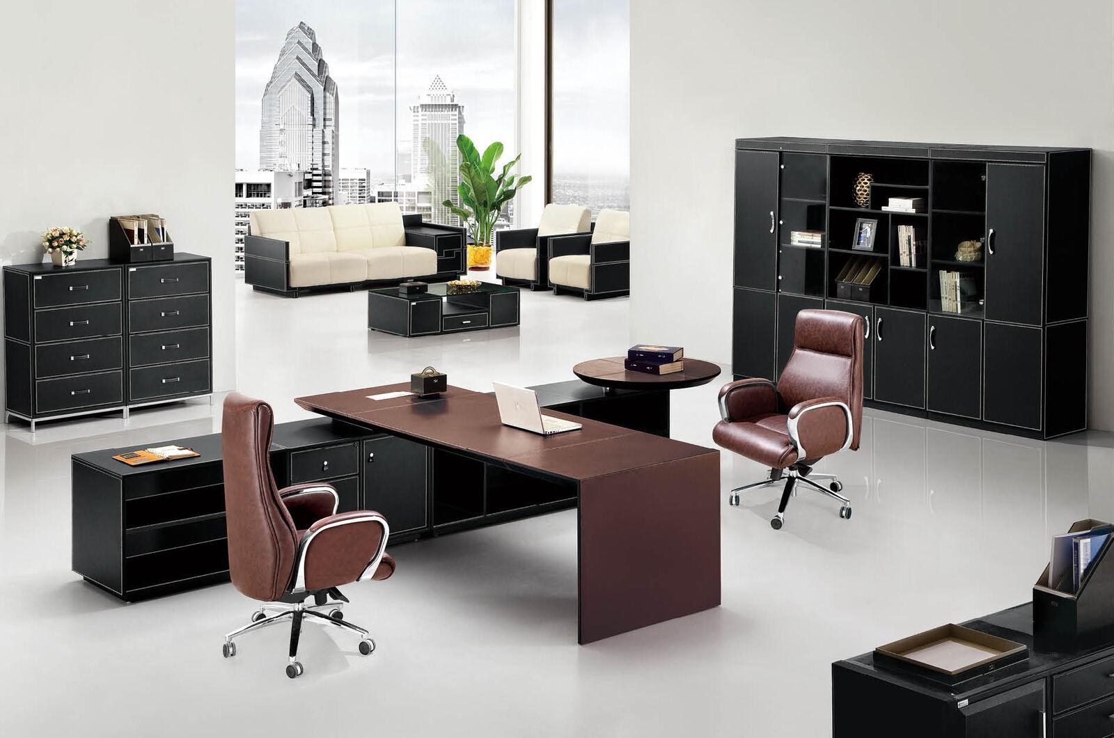 Büromöbel Einrichtung Schreibtisch Arbeitszimmer Office Komplettset 2tlg.