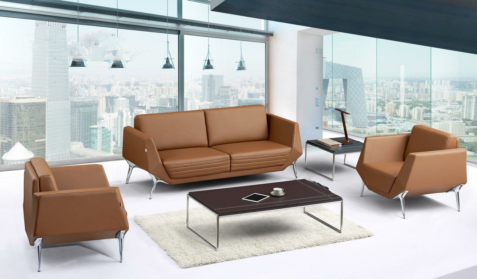 Ledersofa Couch Wohnlandschaft 3 Sitzer Design Modern Sofa Sofas Couche