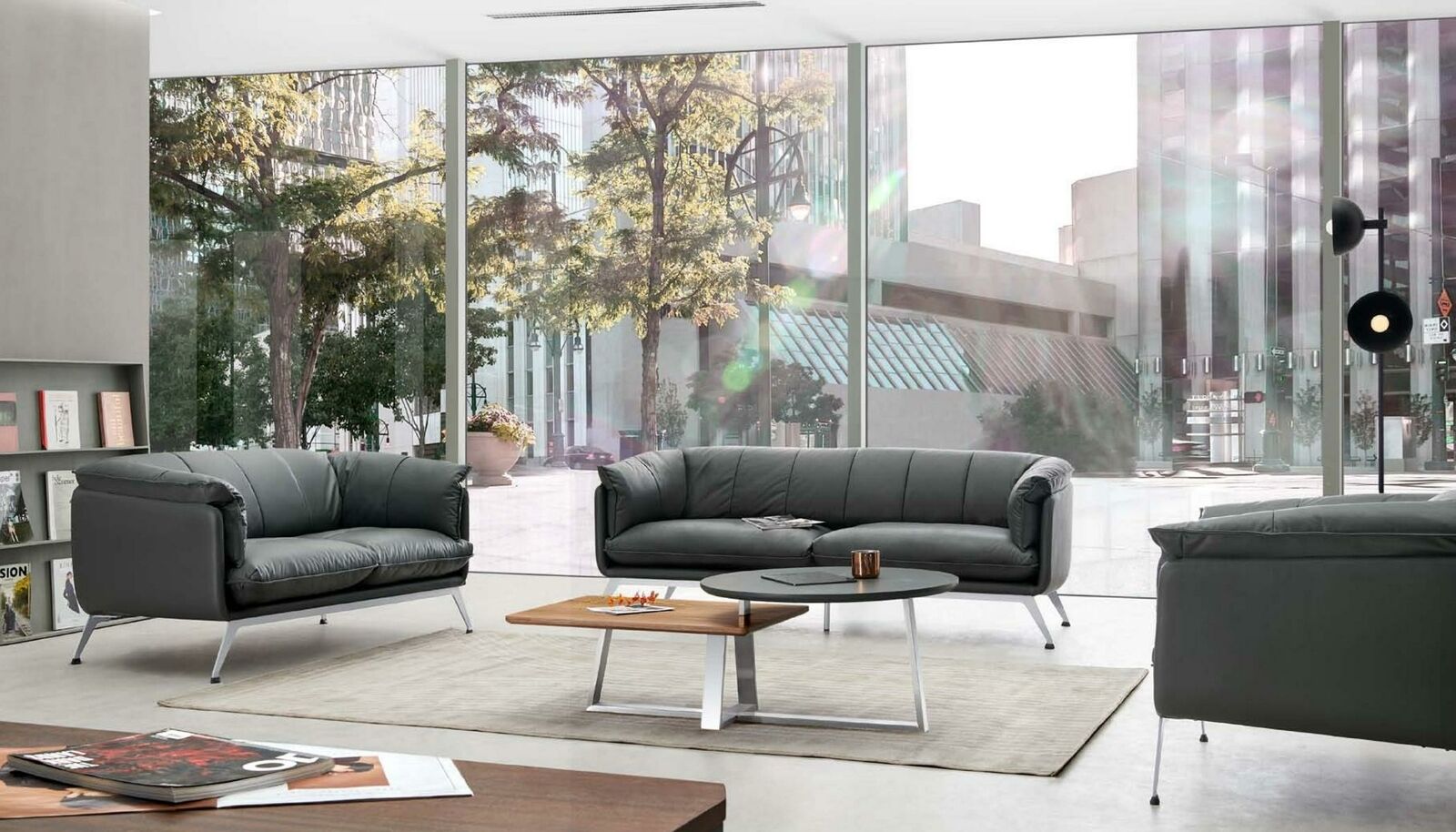 Sofagarnitur 3-1 Sitzer Set Design Sofas Polster Couchen Kunstleder Relax