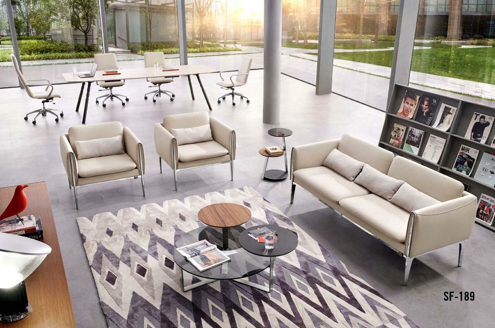 Design Couchtisch Beistelltisch Sofa Wohnzimmer Runder Tisch Glas