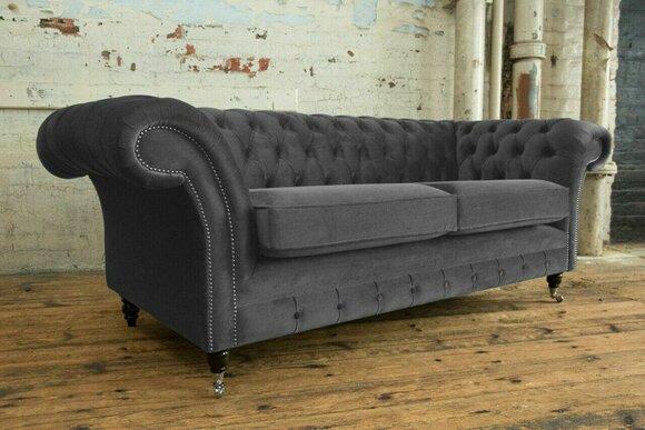 Dreisitzer Couch Polster Design Sofa 3er Sitz Sofas Zimmer Möbel 225cm Moderne