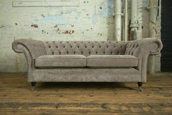 Original Chesterfield Sofa Polster Couch Webstoff Microfaser Sofas Couchen Neu