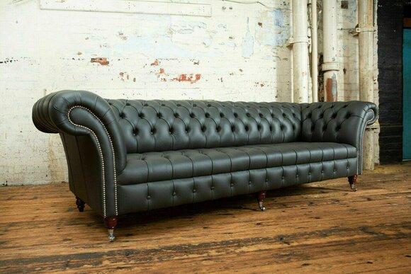 Chesterfield 4 Sitzer Big Sofa Couch Textil Leder Polster Sofas XXL Couchen Neu!