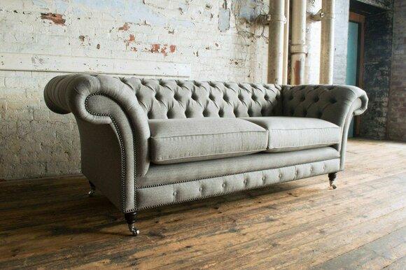 Design Dreisitzer Couch Polster Sofa 3er Sitz Sofas Zimmer Möbel 225cm Moderne