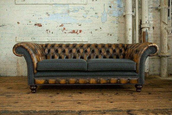 Design Sofa Couch Polster Sofas Couchen Sitz Garnitur Leder 3 Sitzer
