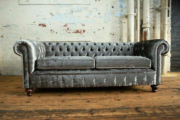Sofa Couch Polster 3 Sitzer Samt Sofas Couchen Sitz Garnituren Design Club 3er