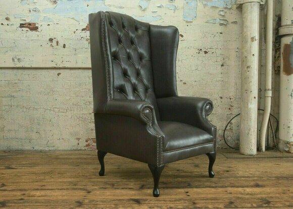 Chesterfield Ohrensessel Einsitzer Couch Sofa Relax Polster Samt Leder