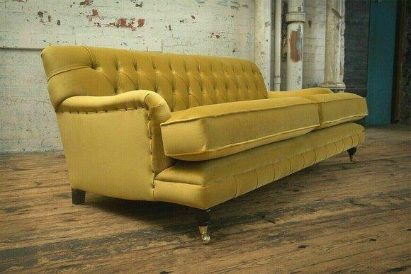 Sofa 3 Sitzer Couch Chesterfield design Sitz Garnitur Leder Textil Polster Neu