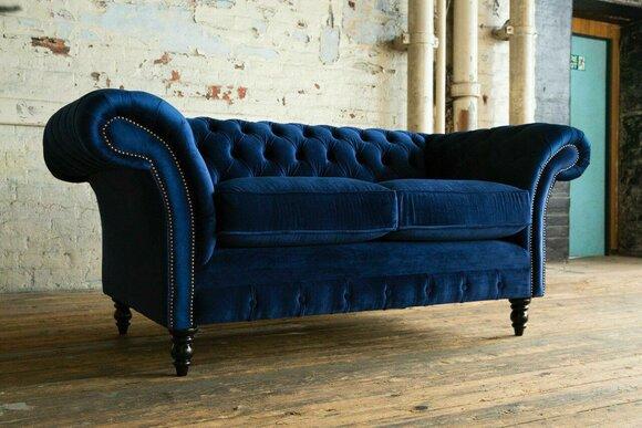 Chesterfield Sofa 2 Sitzer Polster Designer Couchen Sofas Garnitur Zweisitzer