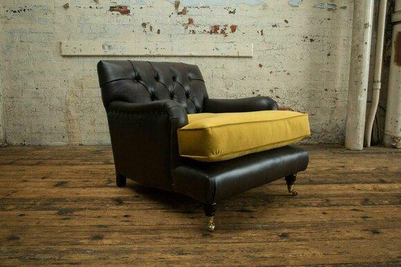 Design Chesterfield Sessel 1 Sitzer Couch Polster Klassische Luxus Textil