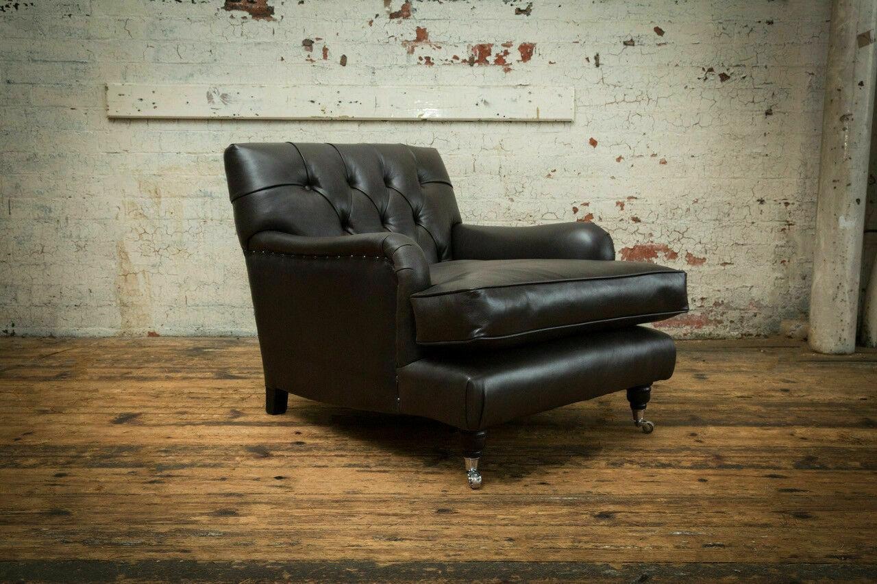 Chesterfield Design Sofa Sessel Couch Polster Luxus Textil Couchen 1 Sitzer