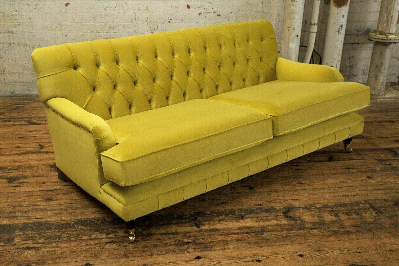 Chesterfield 3 Sitzer Design Sofa Couch Polster Sofas Couchen Textil dreisitzer
