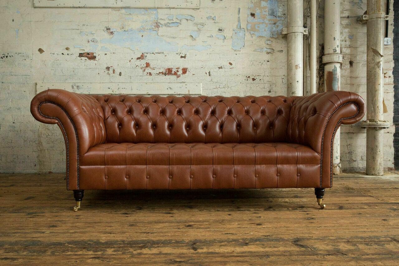 Sofa Sofas Couch Polster Leder Modern Dreisitzer 3 Sitzer Büro Einrichtung