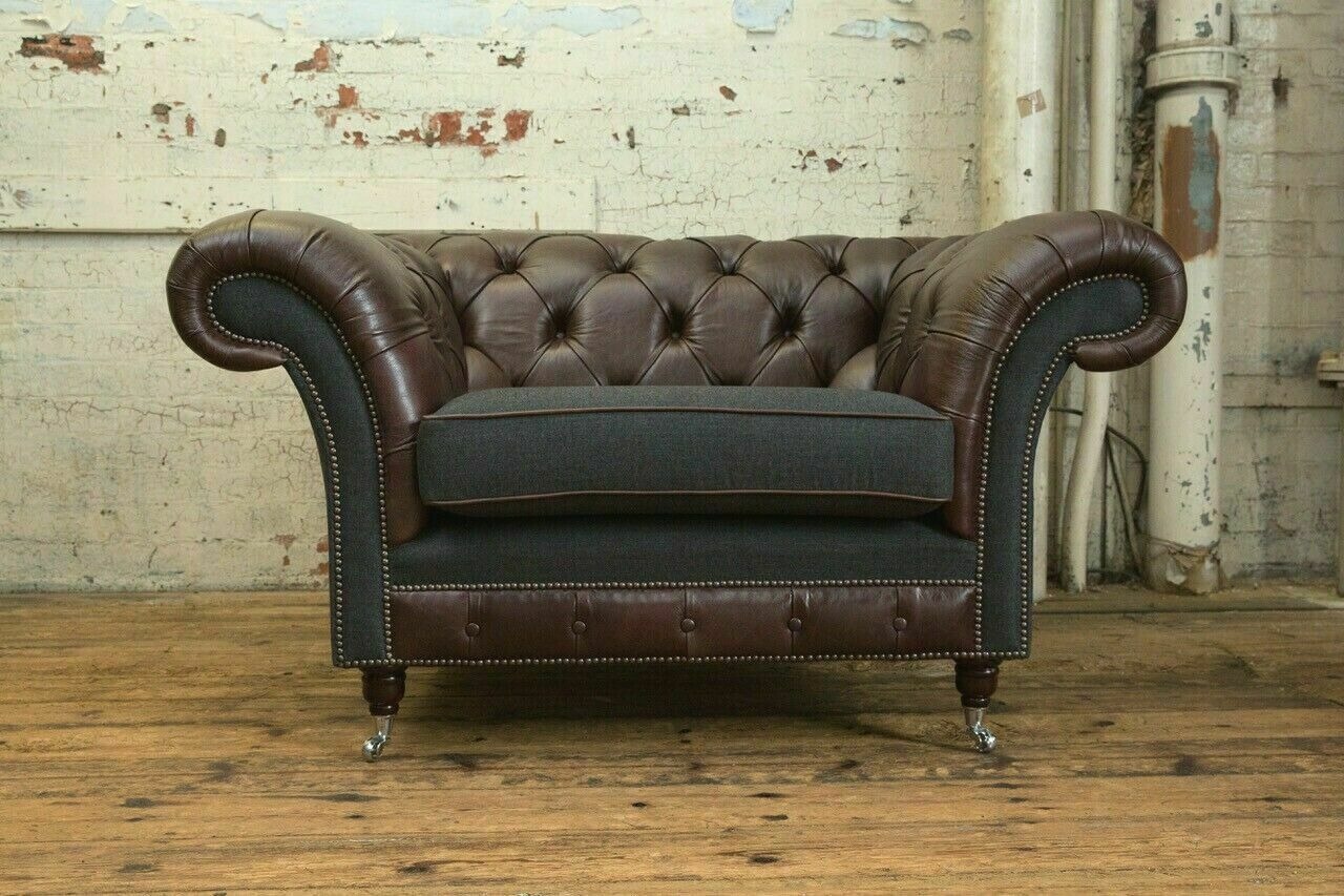 Chesterfield Sofa Couch Polster Garnitur 1,5 Sitzer Klassisch Sofas Einsitzer