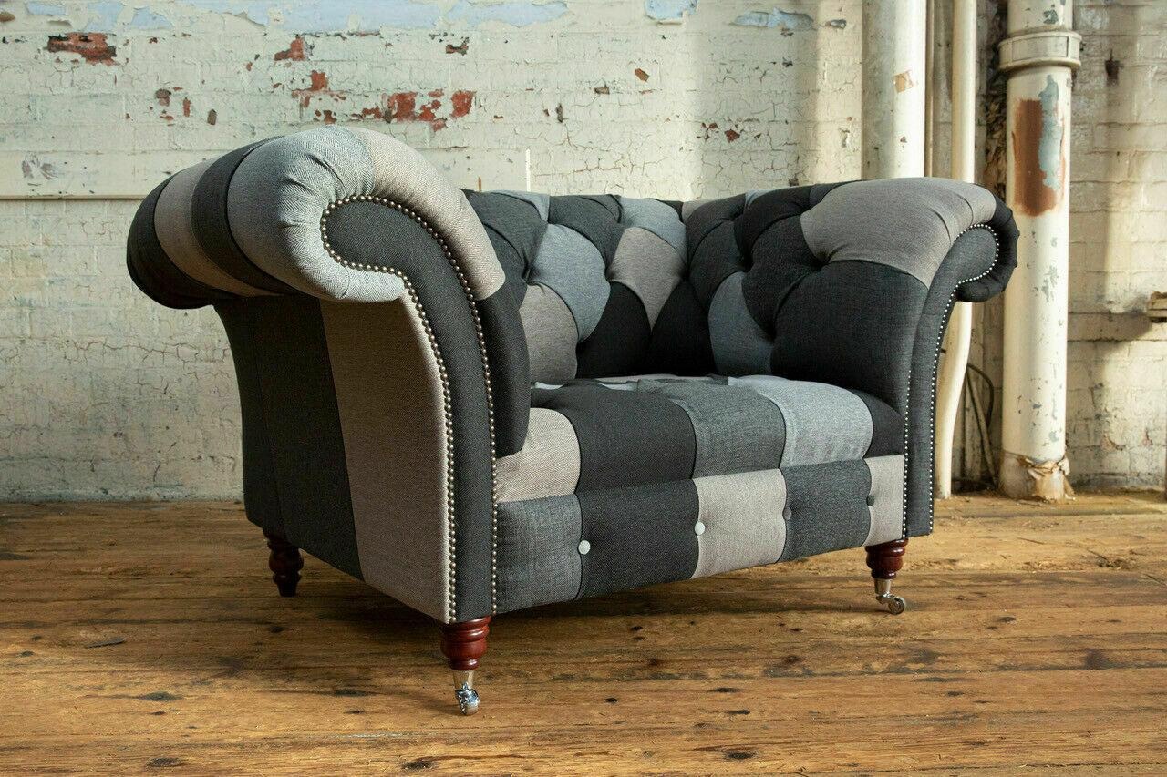 Design Sessel Textil Luxus Fernseh Couch 1,5 Sitzer Sofa Relax Lounge