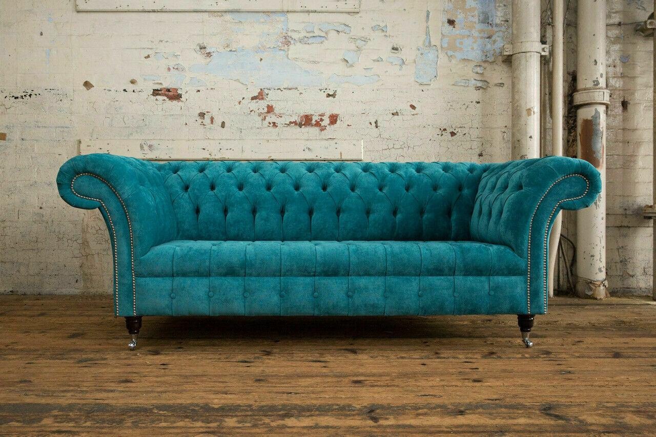 Chesterfield Original Sofa JVMoebel Couch Textil Sofas Couchen Polster Stoff Neu