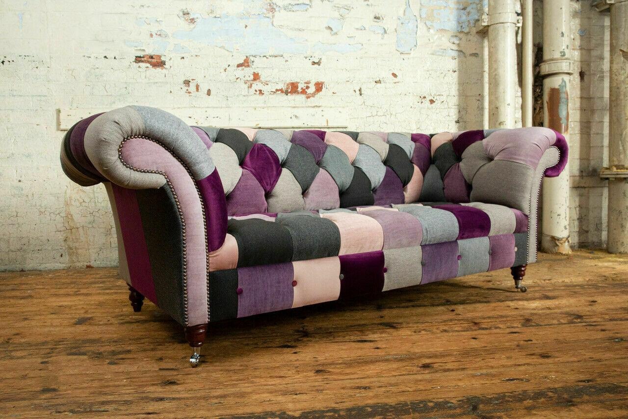 Chesterfield Sofa 3 Sitzer Polster Designer Couchen Sofas Garnitur Dreisitzer
