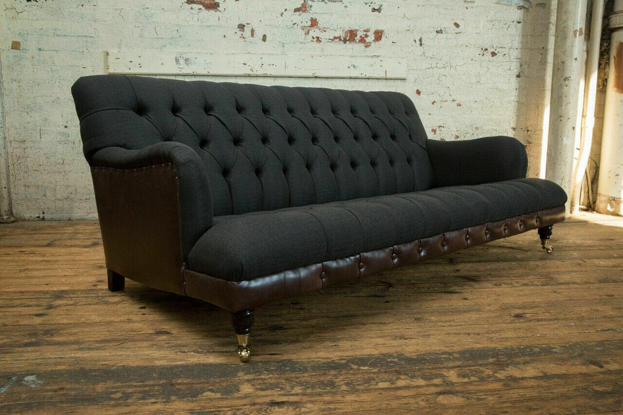Chesterfield Original Sofa JVMoebel Couch Textil Sofas Couchen Stoff Neu
