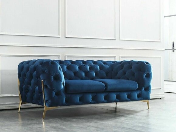 Chesterfield Zwei Sitzer 2 Sitz Couch Polster Sitz Sofa Couchen Design Italien