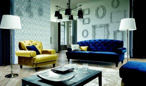 Klassische Design Sofagarnitur 3+1 Sofa Couch Polster Chesterfield Sofas