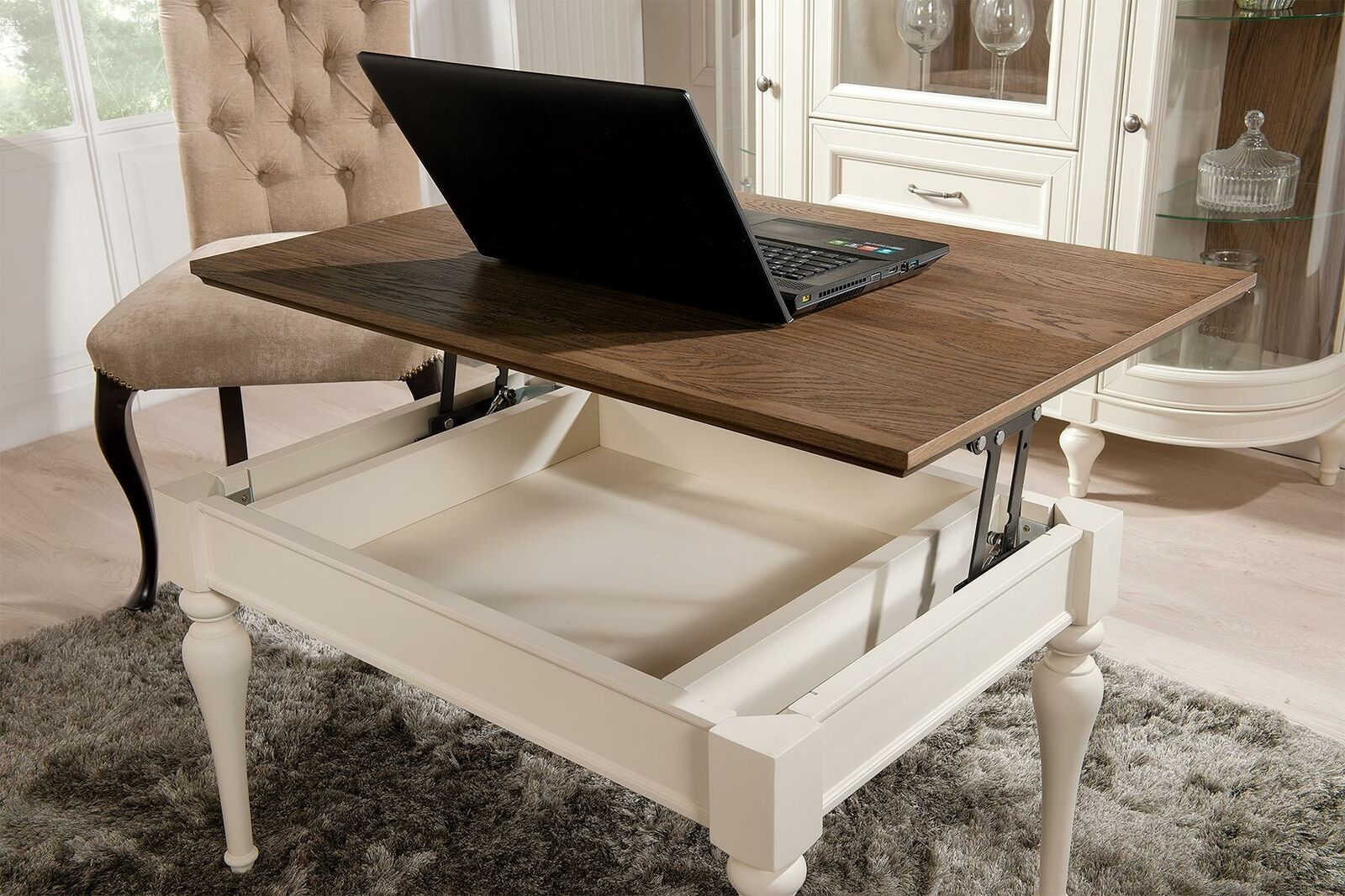 Multifunktion Couch Sofa Tisch Holz Kaffee Beistell Tische Design