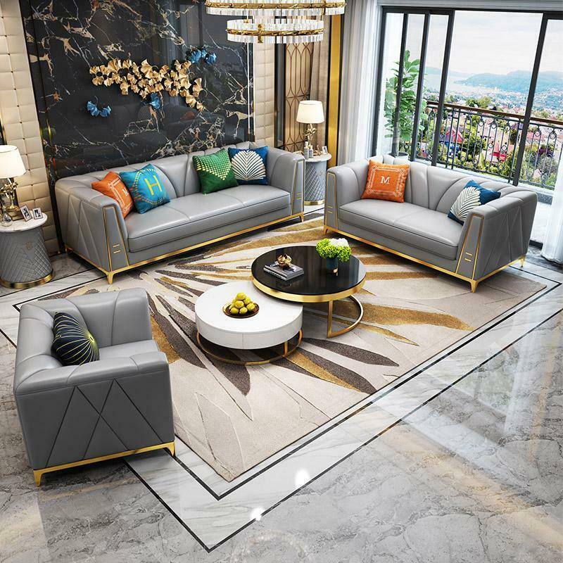 Sofagarnitur Polster Sitz Garnituren 2tlg. Set 3+2 Sitzer Neu Couch Ledersofa
