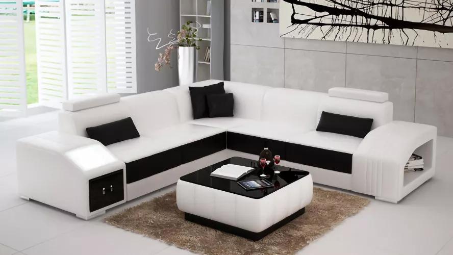 Lederpolster Design Ecksofa Couch Sofa L Form Wohnlandschaft